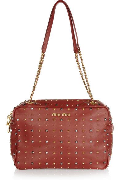 miu miu studded shoulder bag holt renfrew|Women's Leather Shoulder Bags .